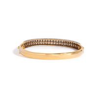 BICOLOR GOLD AND DIAMOND BANGLE BRACELET