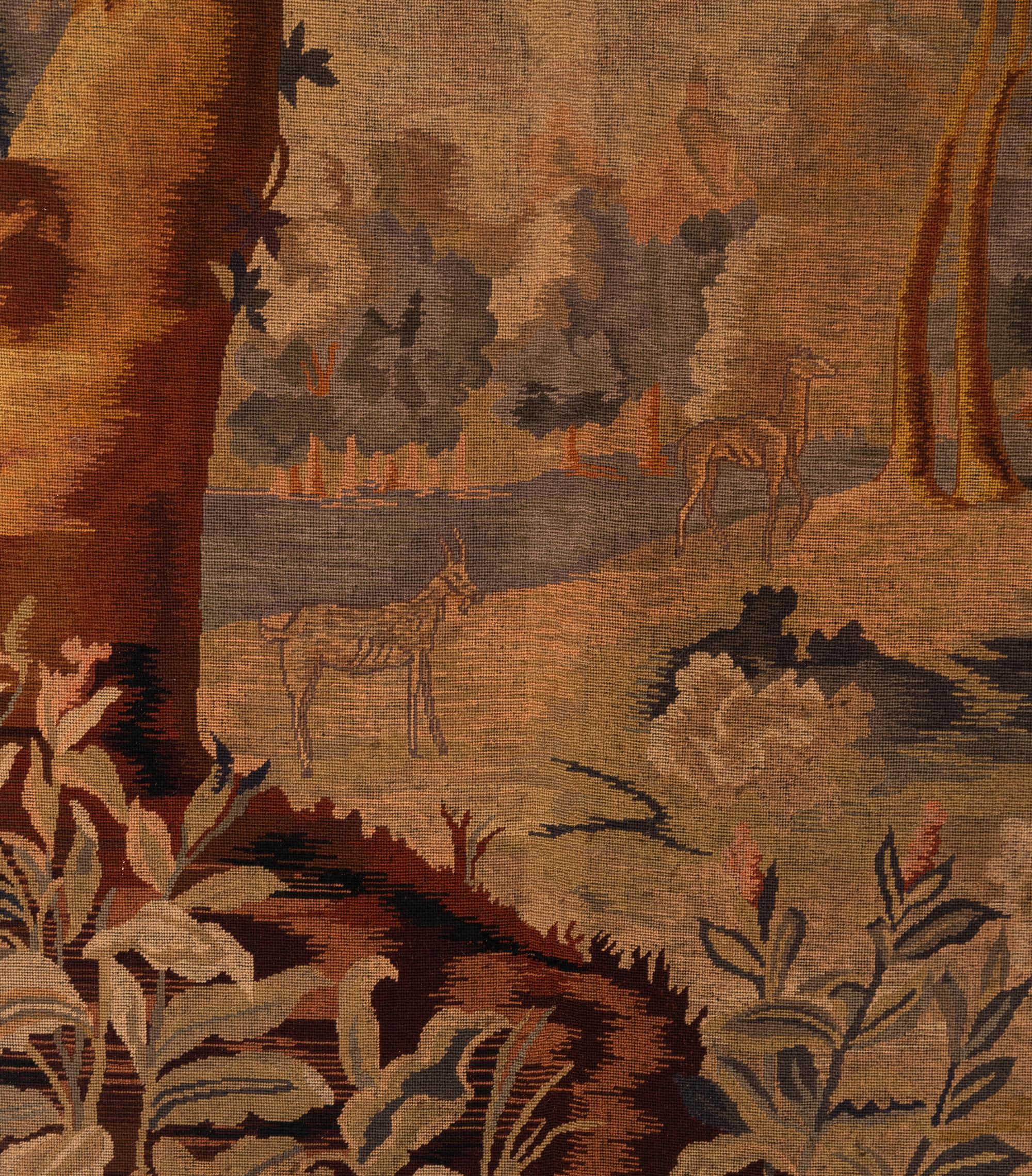 A Giltwood-Framed Needlepoint Tapestry