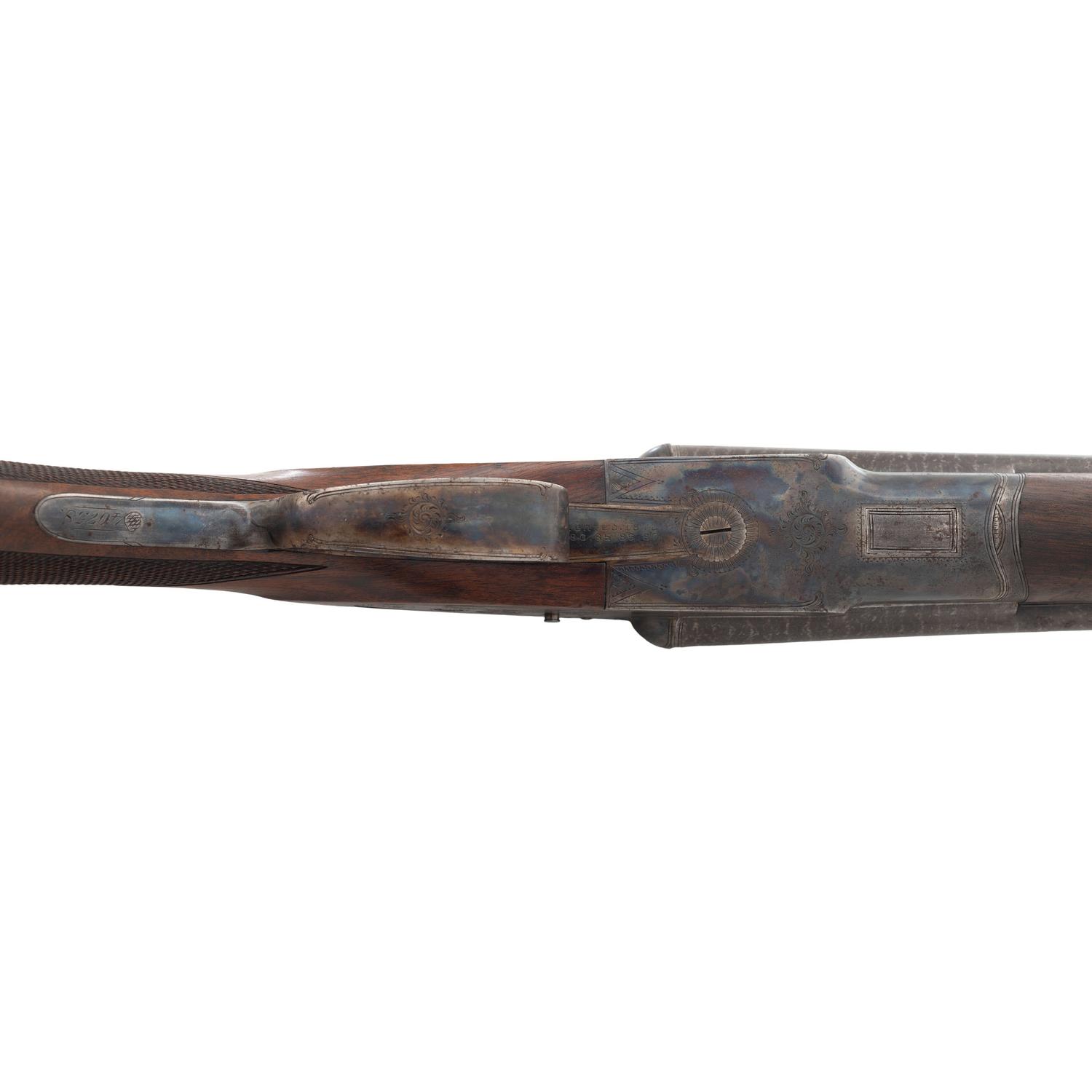 **F-Grade Lefever Arms Company SxS Hammerless Shotgun with Twist Steel Barrels