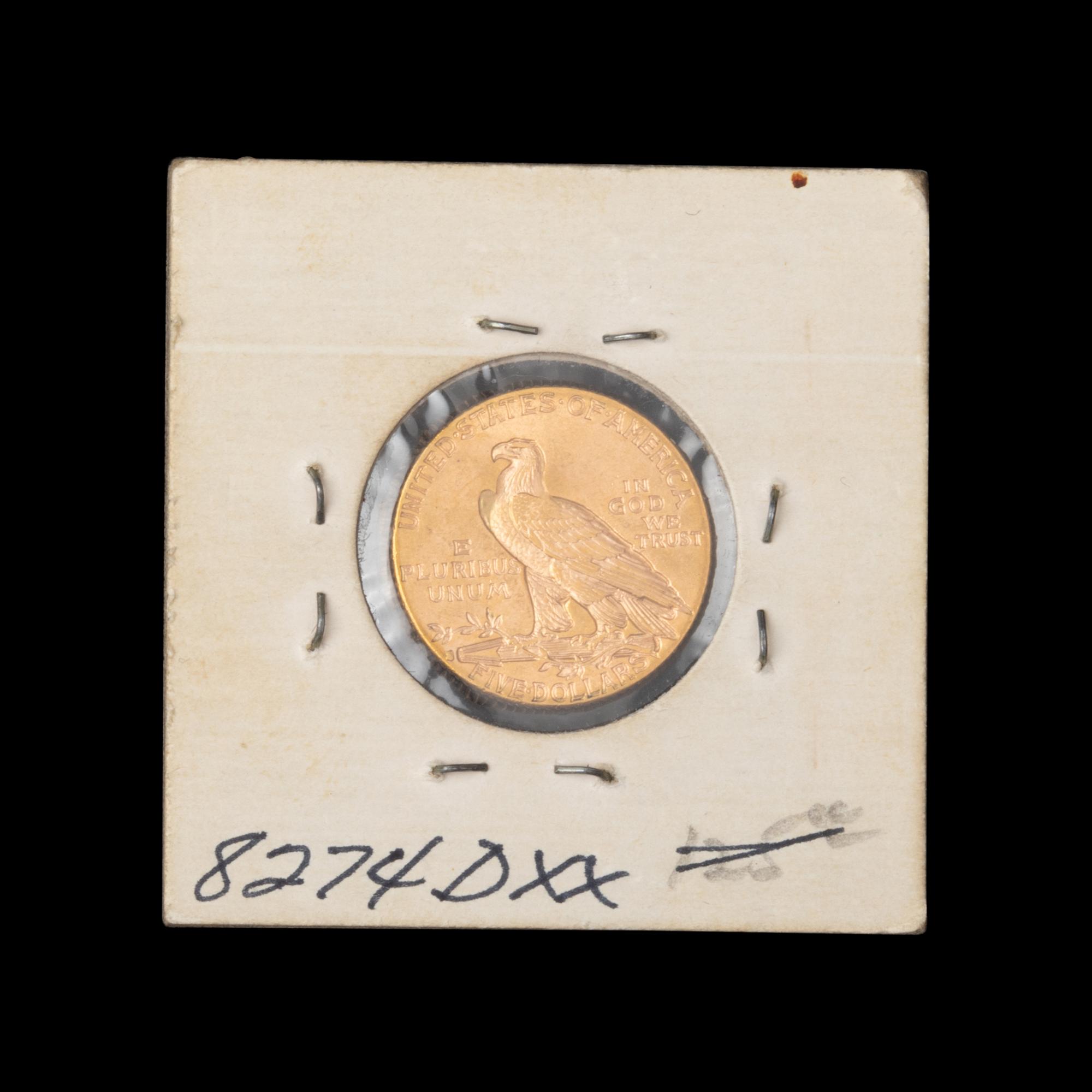 A 1916-S Indian Head $5 Gold Coin