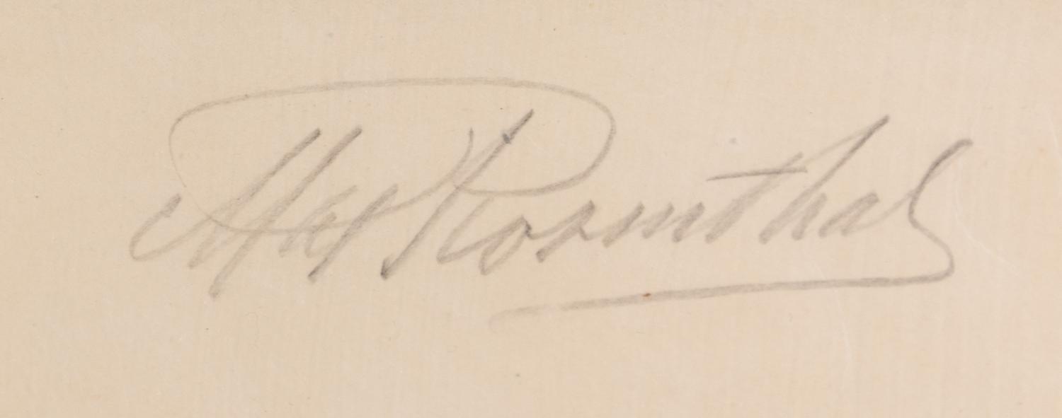 (LINCOLN, ABRAHAM) ROSENTHAL, MAX. Portrait etching of Lincoln. Philadelphia, 1908. Signed by the artist. With 2 others.