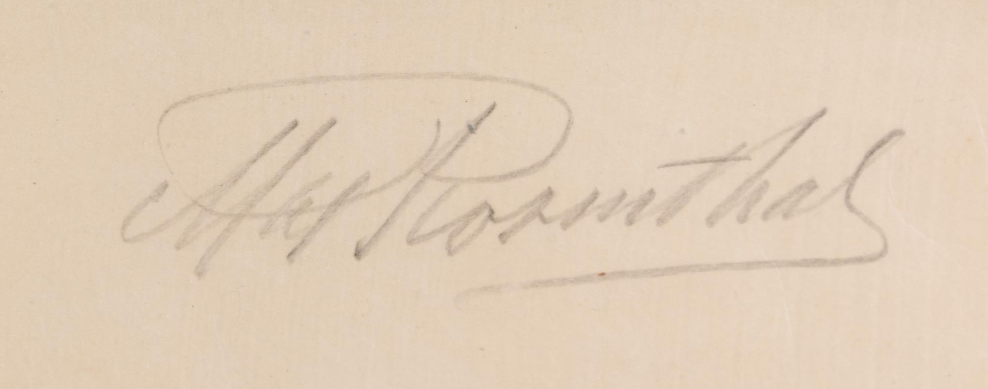 (LINCOLN, ABRAHAM) ROSENTHAL, MAX. Portrait etching of Lincoln. Philadelphia, 1908. Signed by the artist. With 2 others.