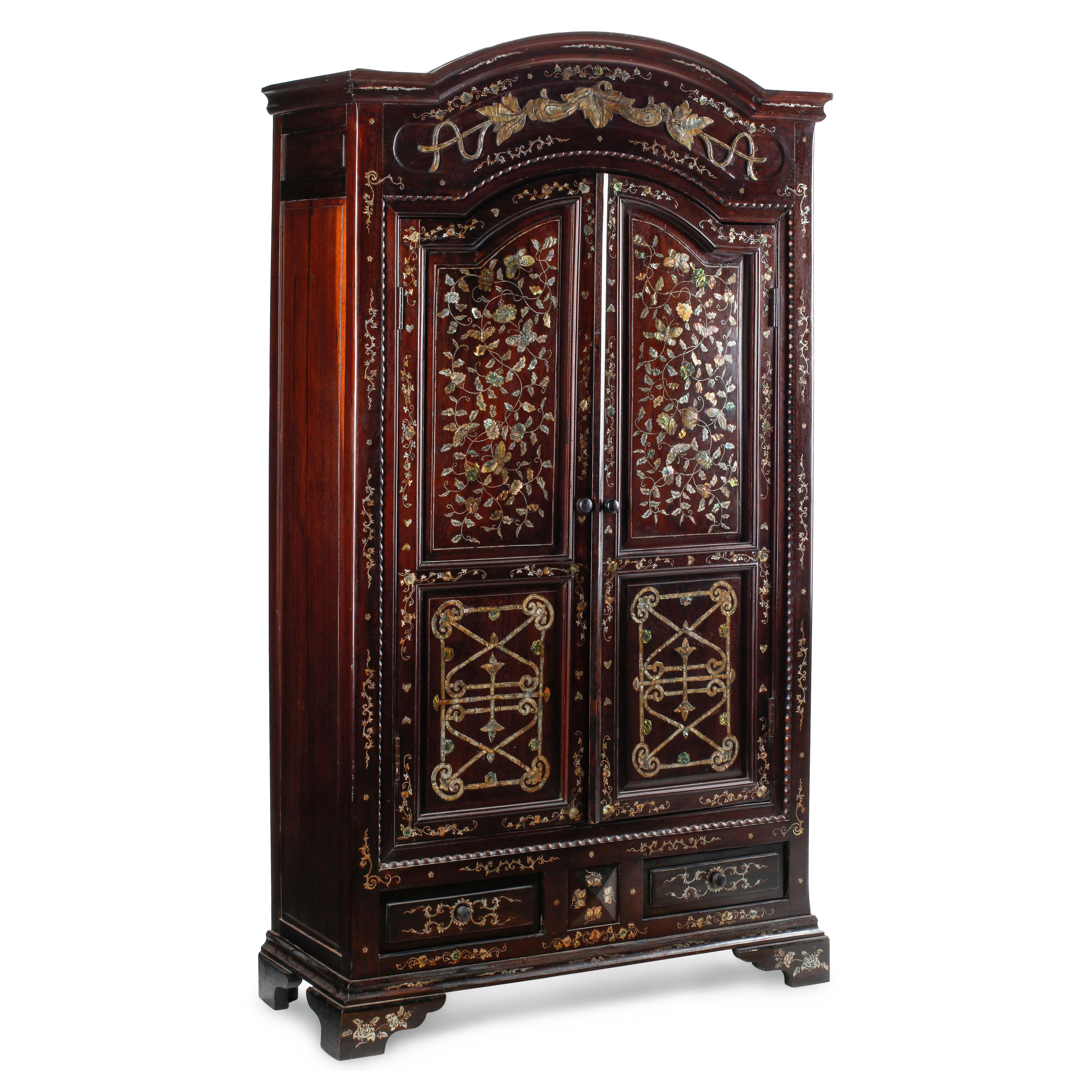 A Chinese Mother-of-Pearl Inlaid Armoire