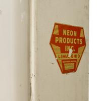 A Metal and Plexiglass Public Loans Light-Up Sign 38" W x 7" D x 24.5" H — United States, Mid-20th Century