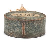 [AMERICANA]. "D.M.C." sponge decorated drum canteen