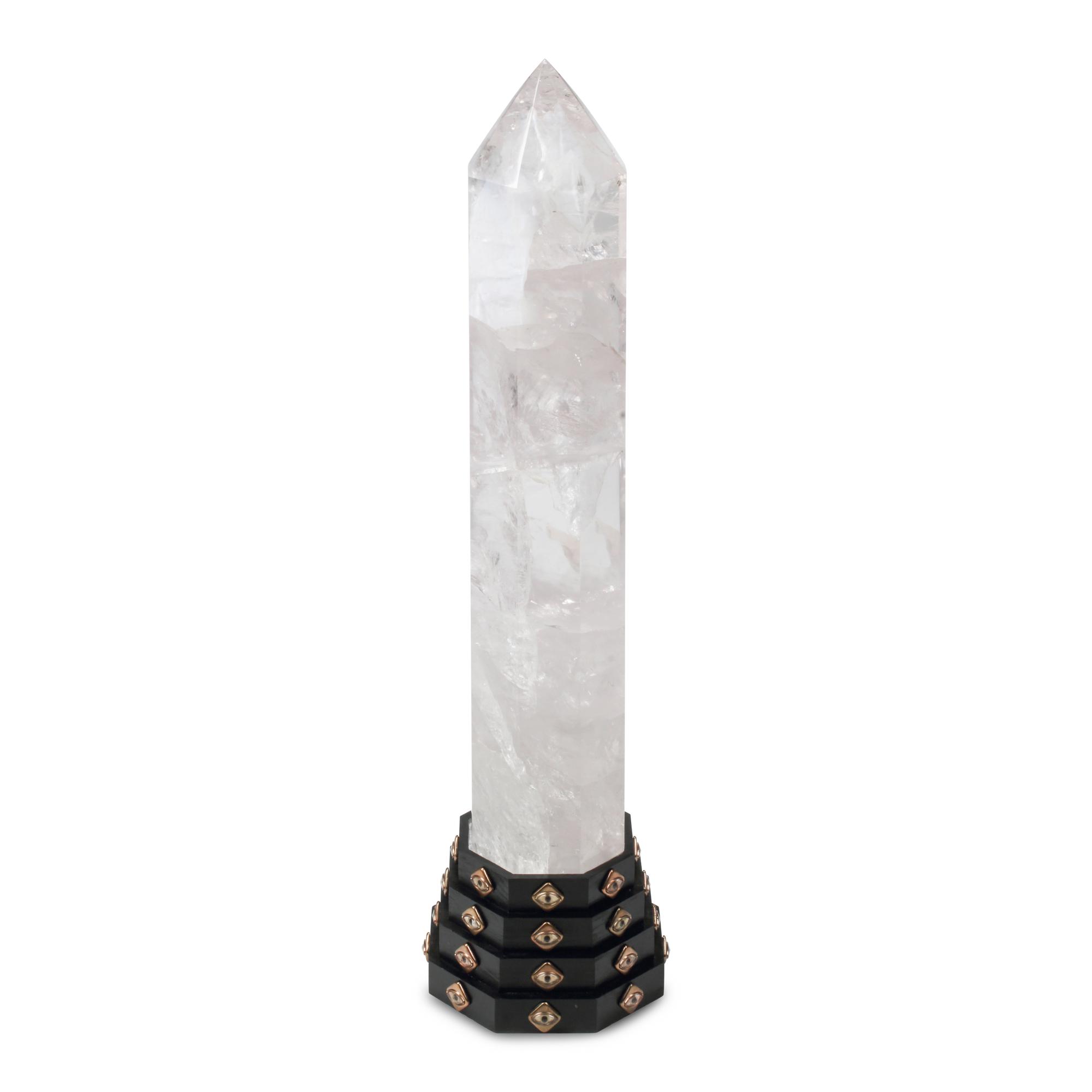A Large Himalayan Style Rock Crystal Obelisk