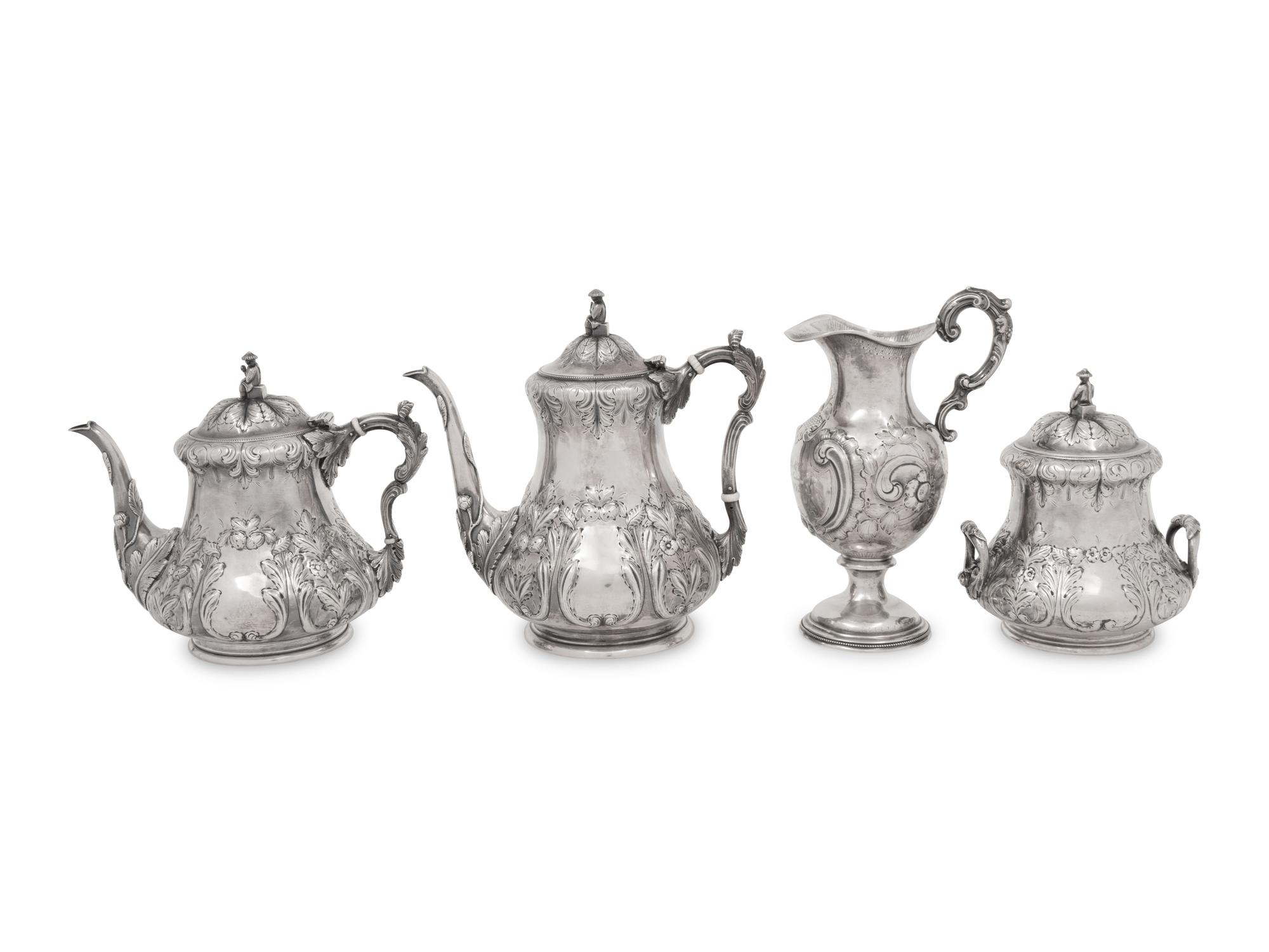 An American Coin Silver Four-Piece Tea and Coffee Service