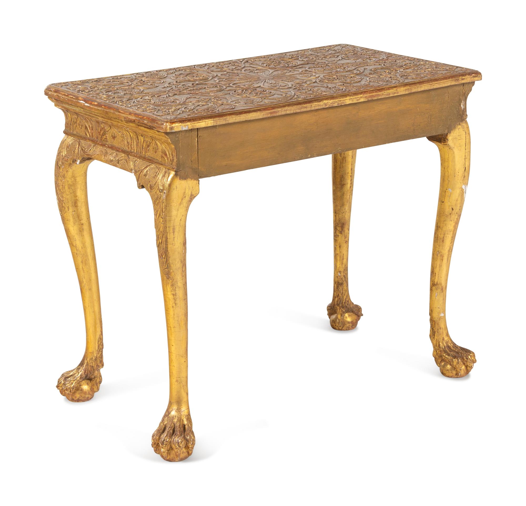 An Irish George II Gilt-Gesso Table