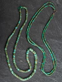 Pair of Pueblo Rolled Turquoise Necklaces