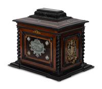 An Italian Walnut, Silvered-Metal-Mounted and Lapis Lazuli Inlaid Coffer in the Manner of Pietro Piffetti
