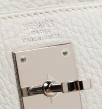 Hermès White Leather 32cm Kelly Bag, 2004