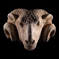 A Roman Marble Head of a Ram