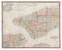 ENSIGN & THAYER. Map of the City of New York, with the adjacent cities of Brooklyn & Jersey City. New York, 1848.