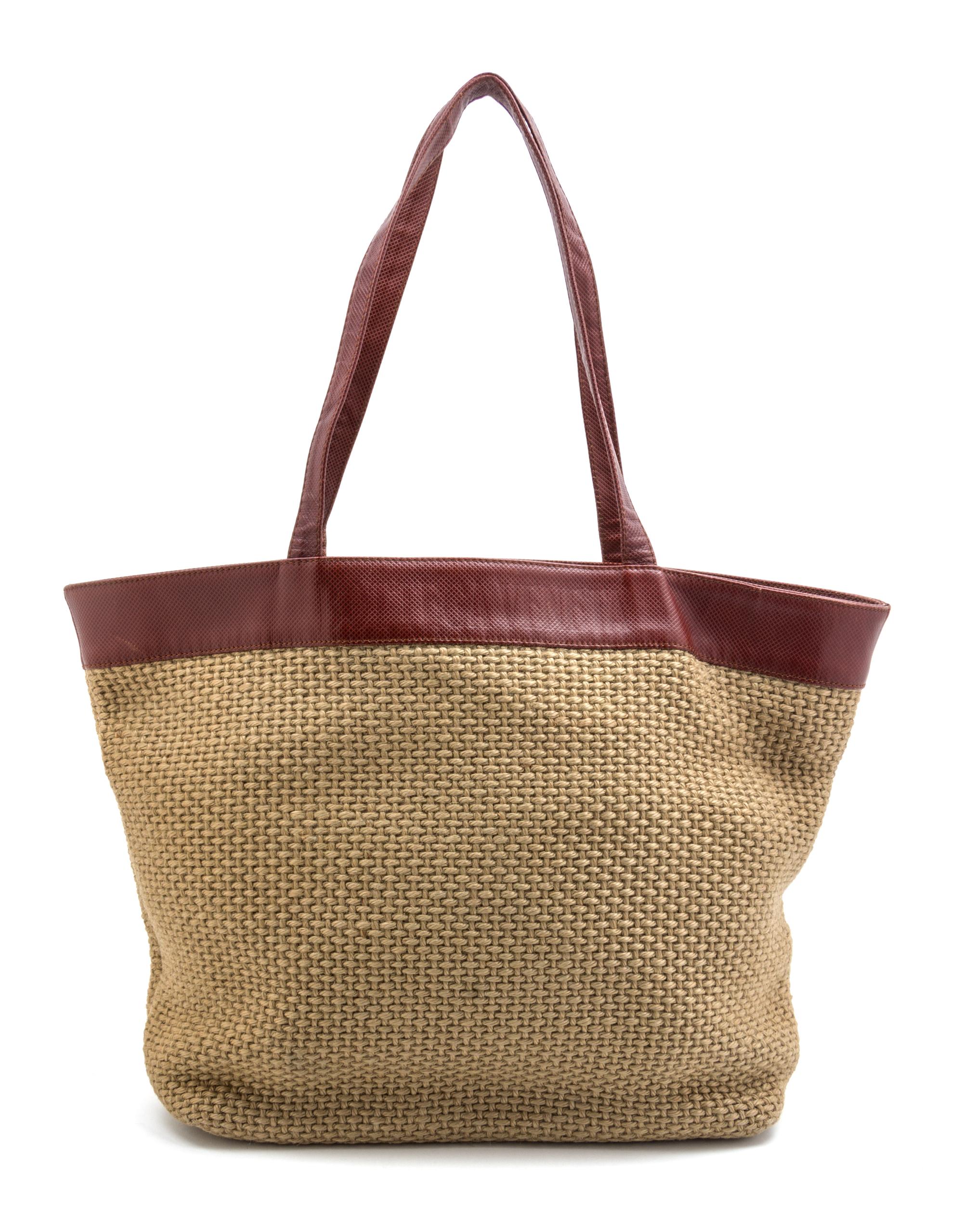 A Bottega Veneta Woven Tote Bag, 17" x 12.5" x 3".
