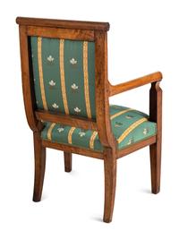 A Pair of Empire Walnut Fauteuils