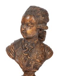 A French Carved Fruitwood Bust of a Young Louis XVI