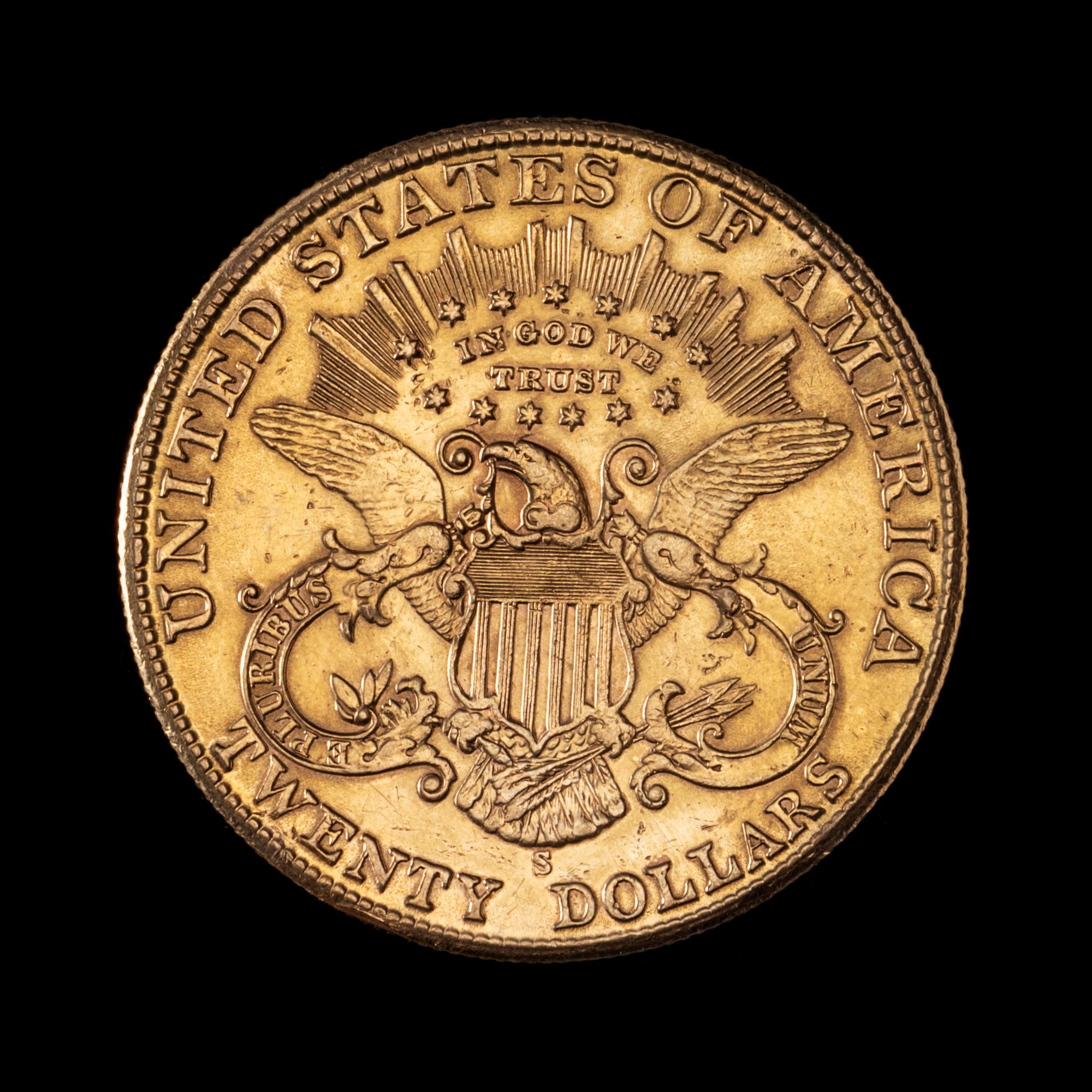 A United States 1907-S Liberty Head $20 Gold Coin