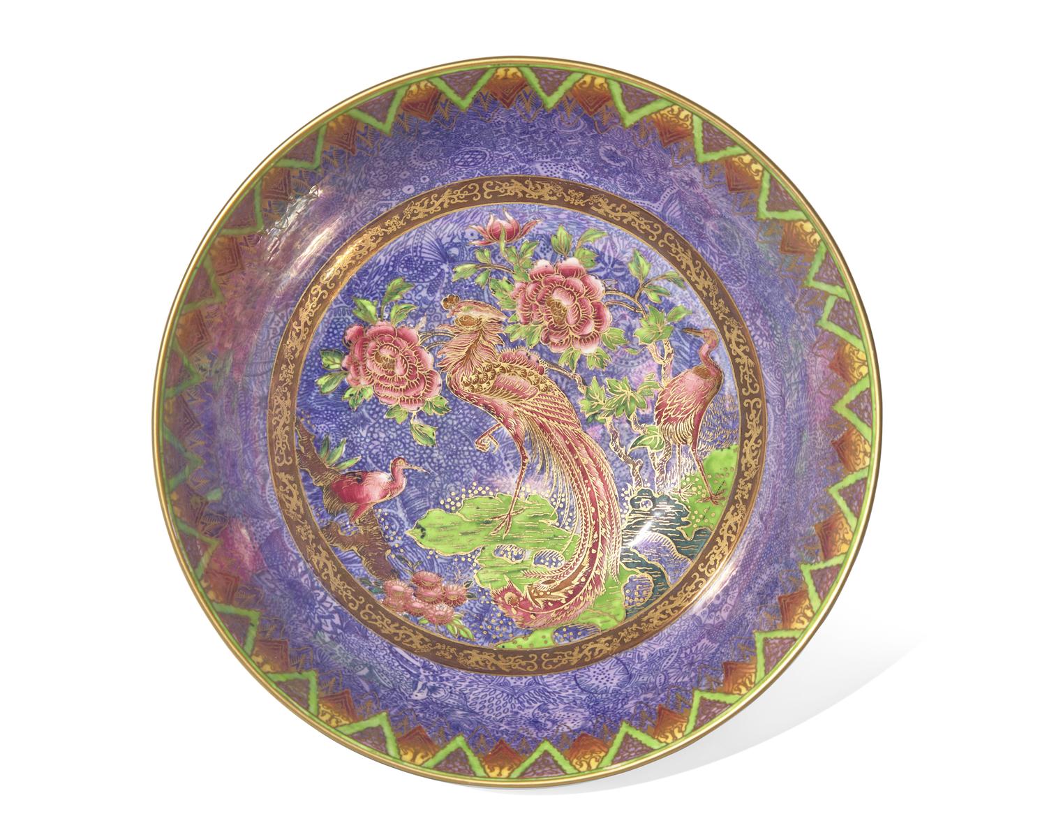 A Wedgwood Lustreware 'Argus Pheasant' Bowl