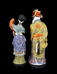 Two Chinese Famille Rose Porcelain Immortal Figures