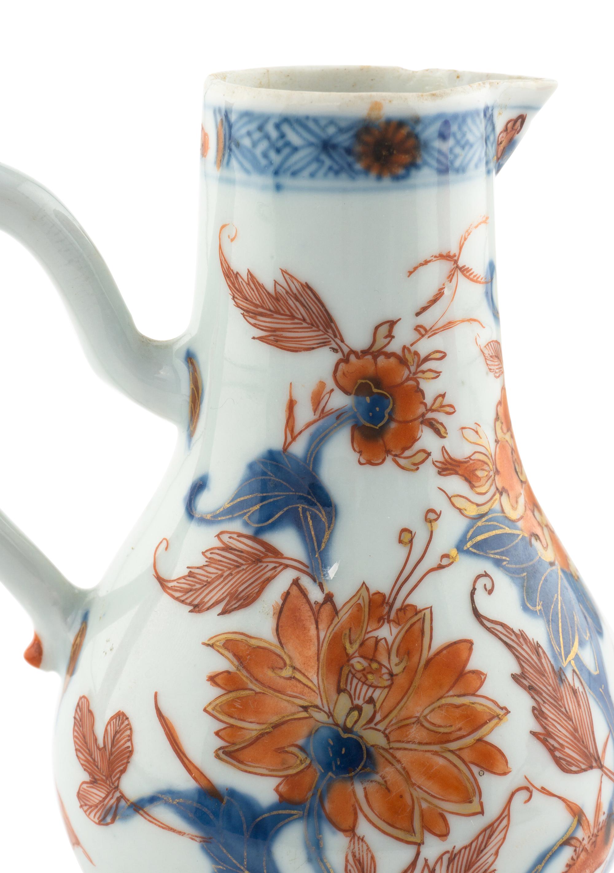 Four Chinese Export Parcel Gilt Porcelain Articles
