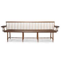 Bamboo-turned deacon's bench early 19th century