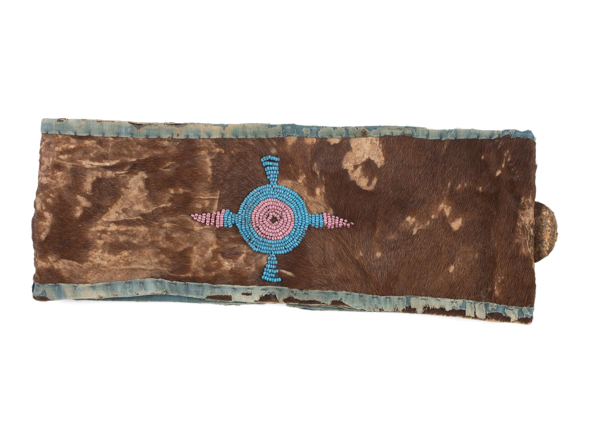 Ponca Beaded Hide Turban