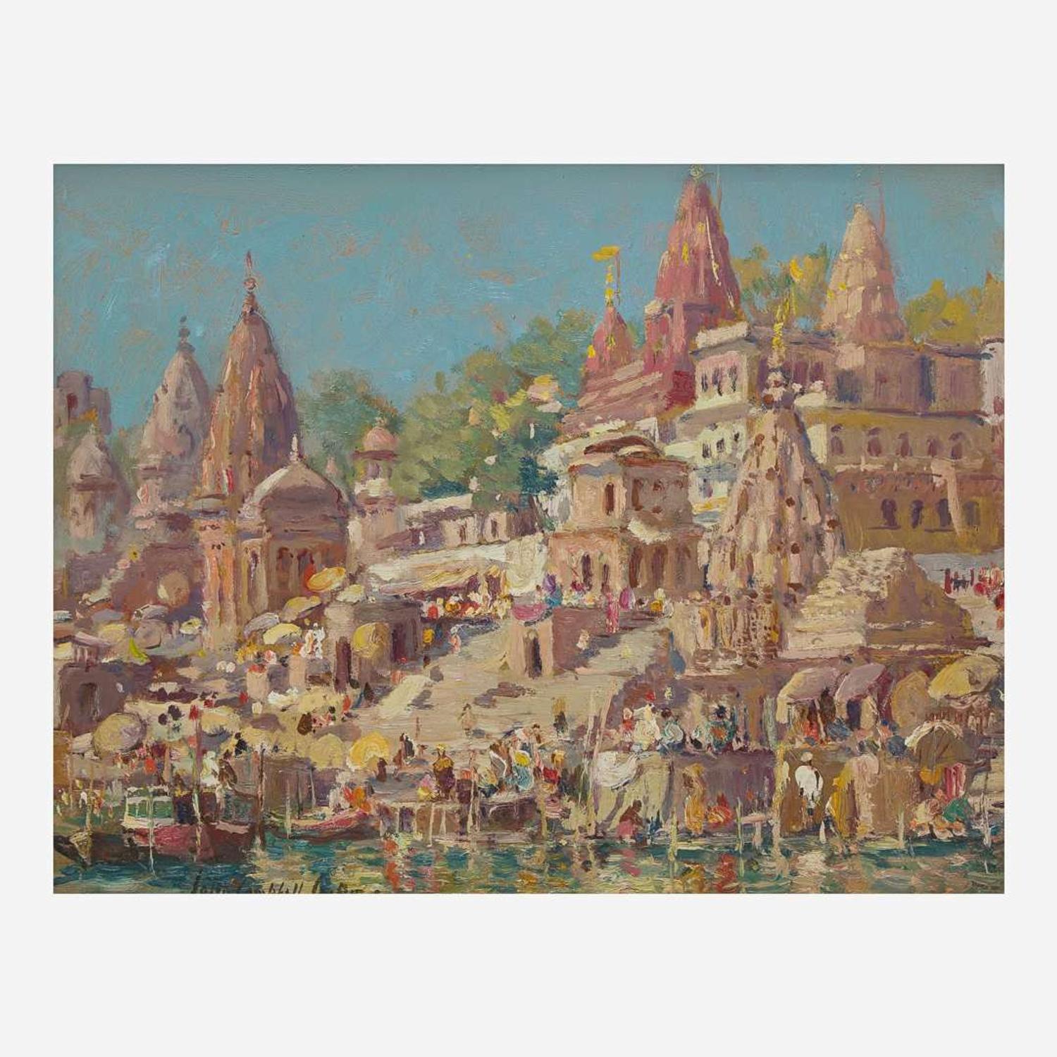 Colin Campbell Cooper (American, 1856–1937) The River Bathers (Burma)
