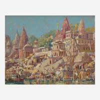 Colin Campbell Cooper (American, 1856–1937) The River Bathers (Burma)
