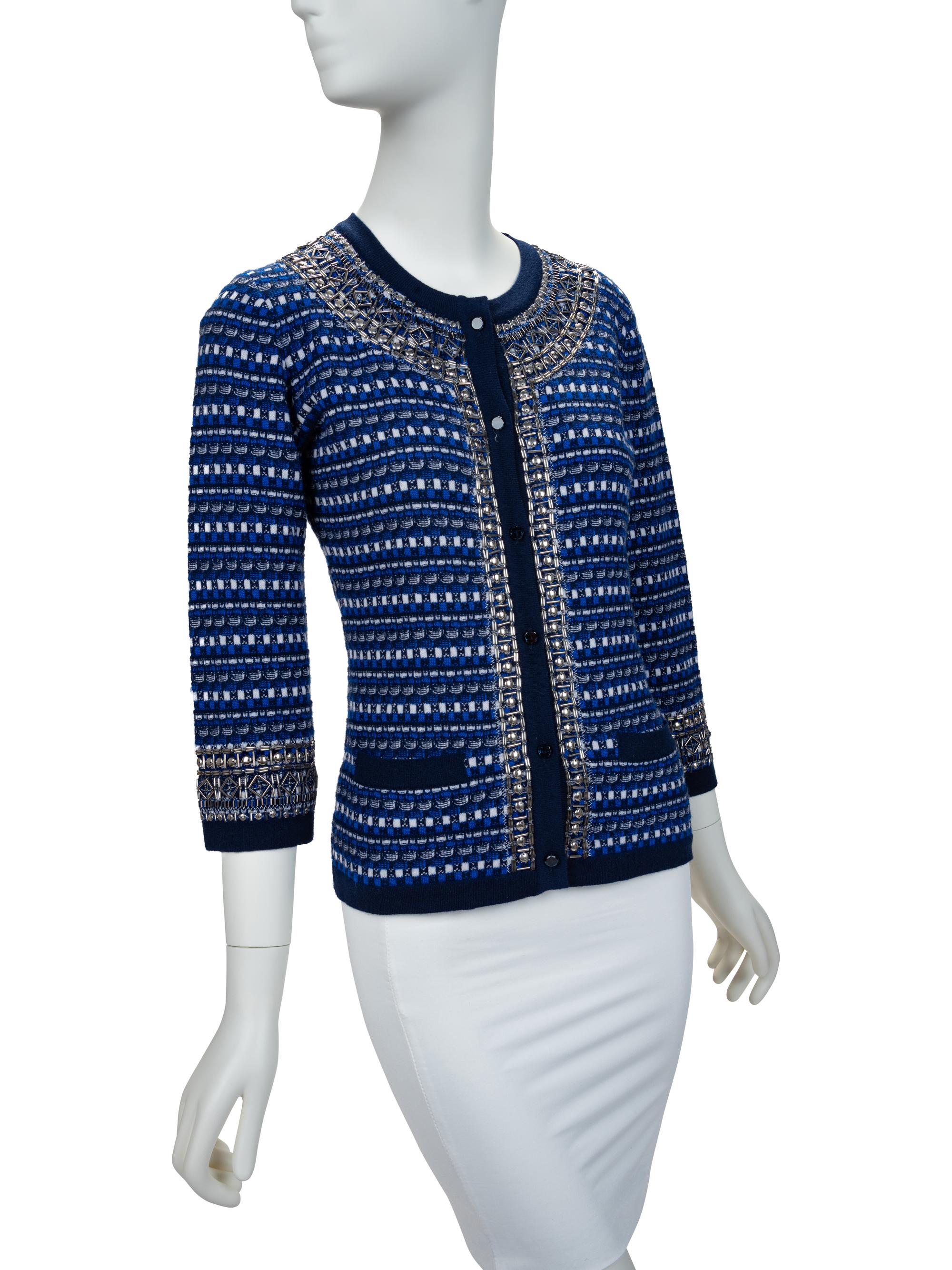 Four Designer Knit Items: Three Chanel, One Oscar de la Renta, 2000-10s