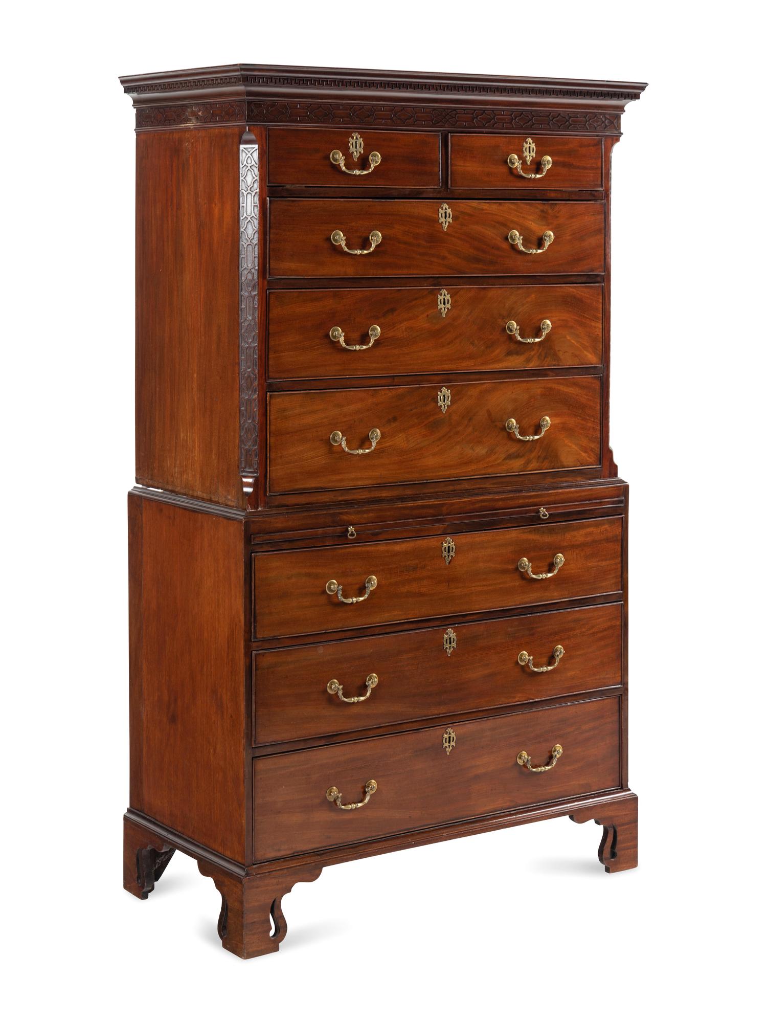 A George III Mahogany Chest on Chest