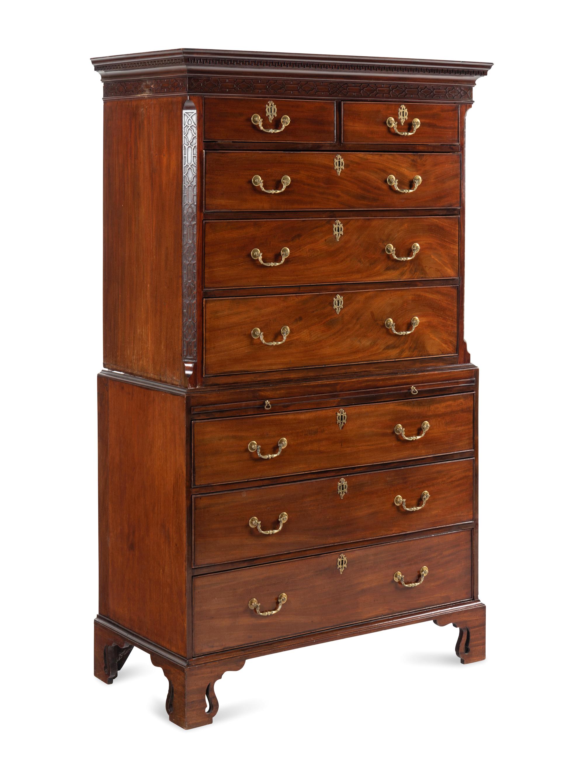 A George III Mahogany Chest on Chest