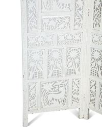 An Indian White Painted Three-Panel Floor Screen — 20TH CENTURY