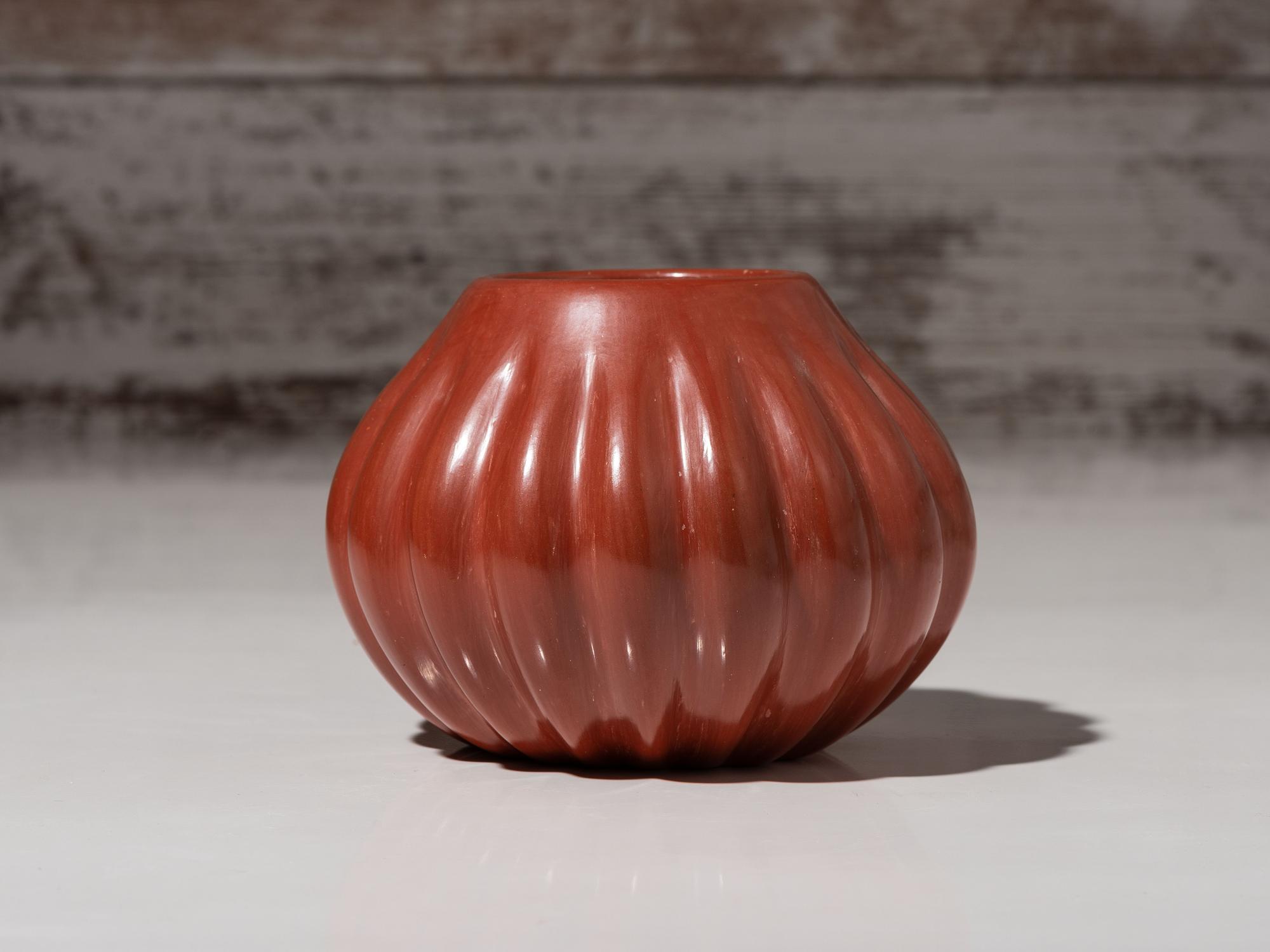 Redware Pottery Melon Jar