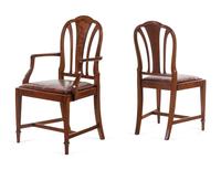 A Set of Eight Late Regency Mahogany Dining Chairs