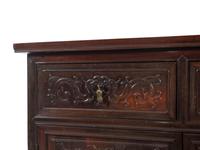 A Chinese Export Carved Hardwood Console Cabinet