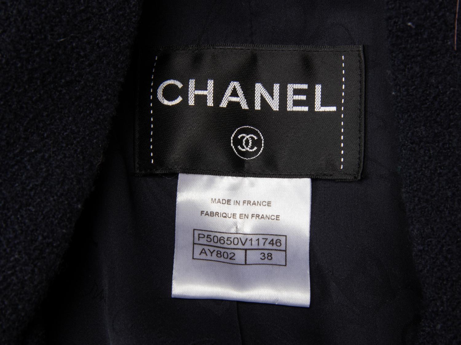 CHANEL, NAVY BOUCLÉ TWEED JACKET