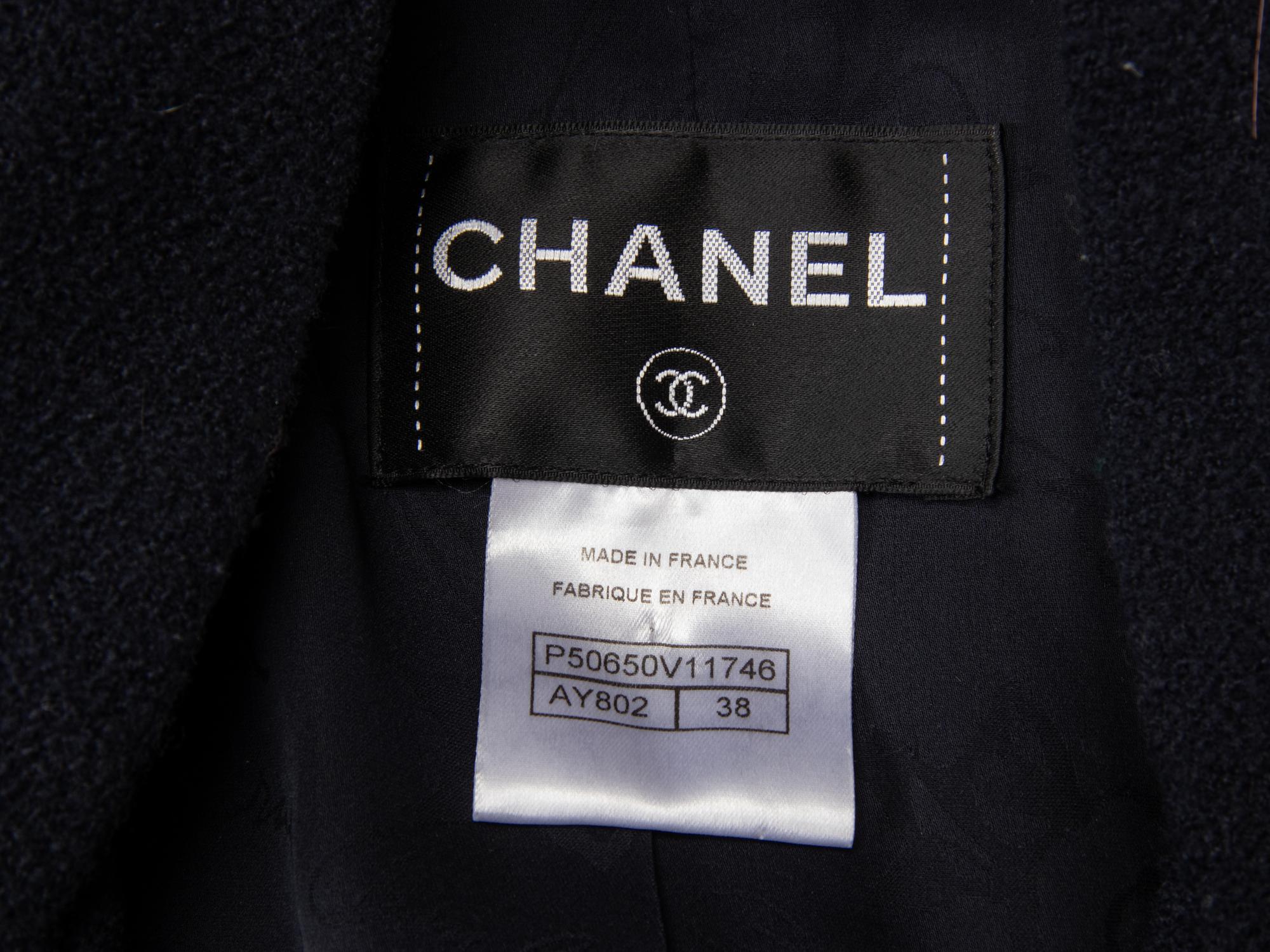 CHANEL, NAVY BOUCLÉ TWEED JACKET