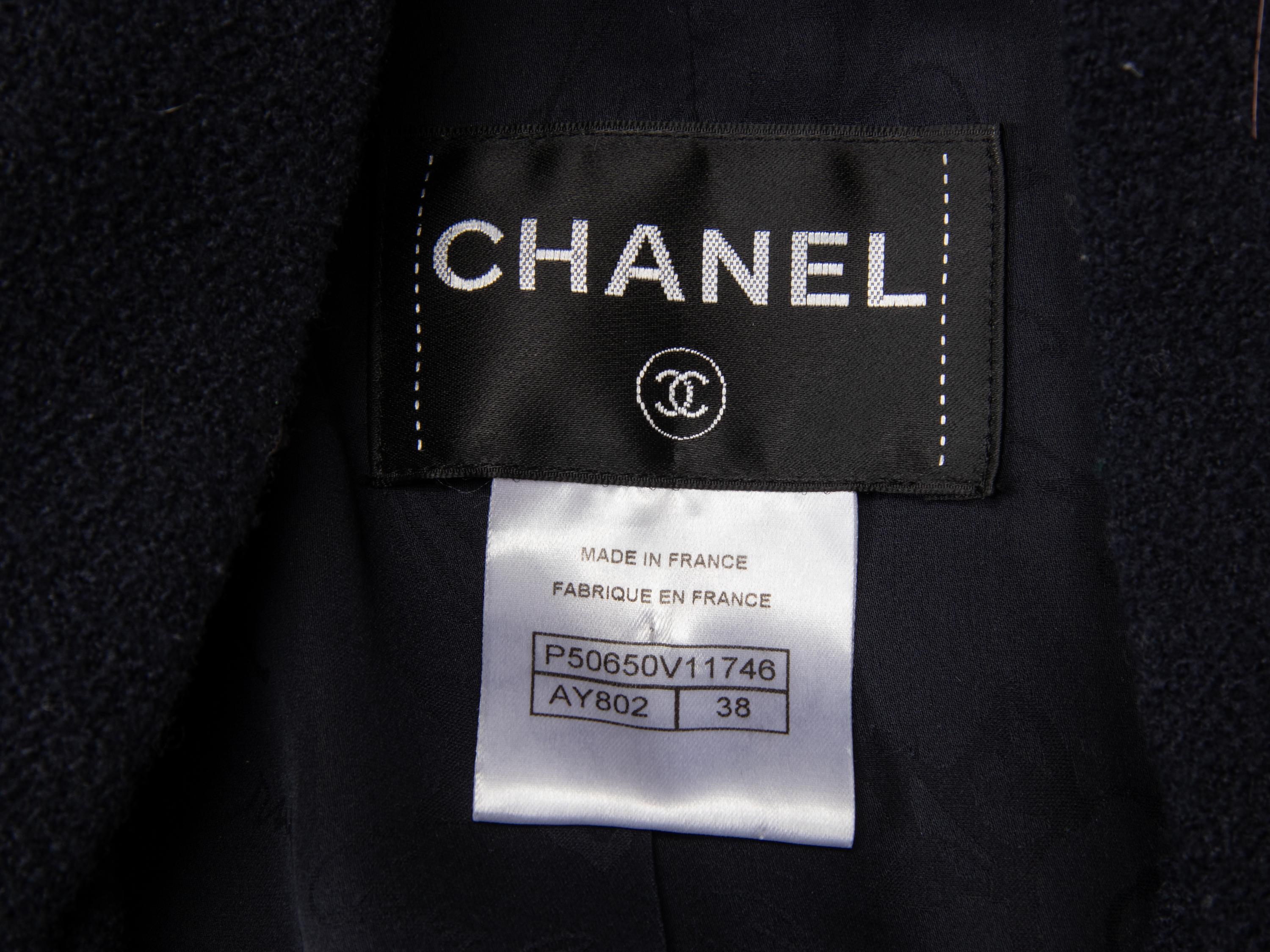CHANEL, NAVY BOUCLÉ TWEED JACKET