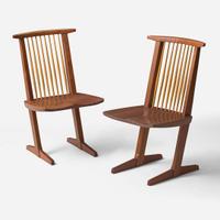 Mira Nakashima (American, b. 1942) Pair of "Conoid" Dining Chairs, New Hope, Pennsylvania, 1991