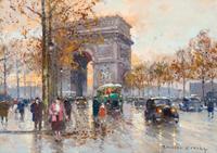 Edouard Leon Cortes, (French, 1882-1969), Place de la Bastille, 1951