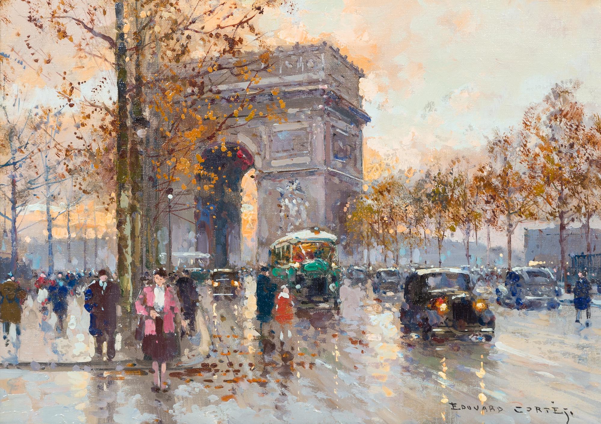Edouard Leon Cortes, (French, 1882-1969), Place de la Bastille, 1951