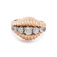 FRENCH, ROSE GOLD AND DIAMOND RING