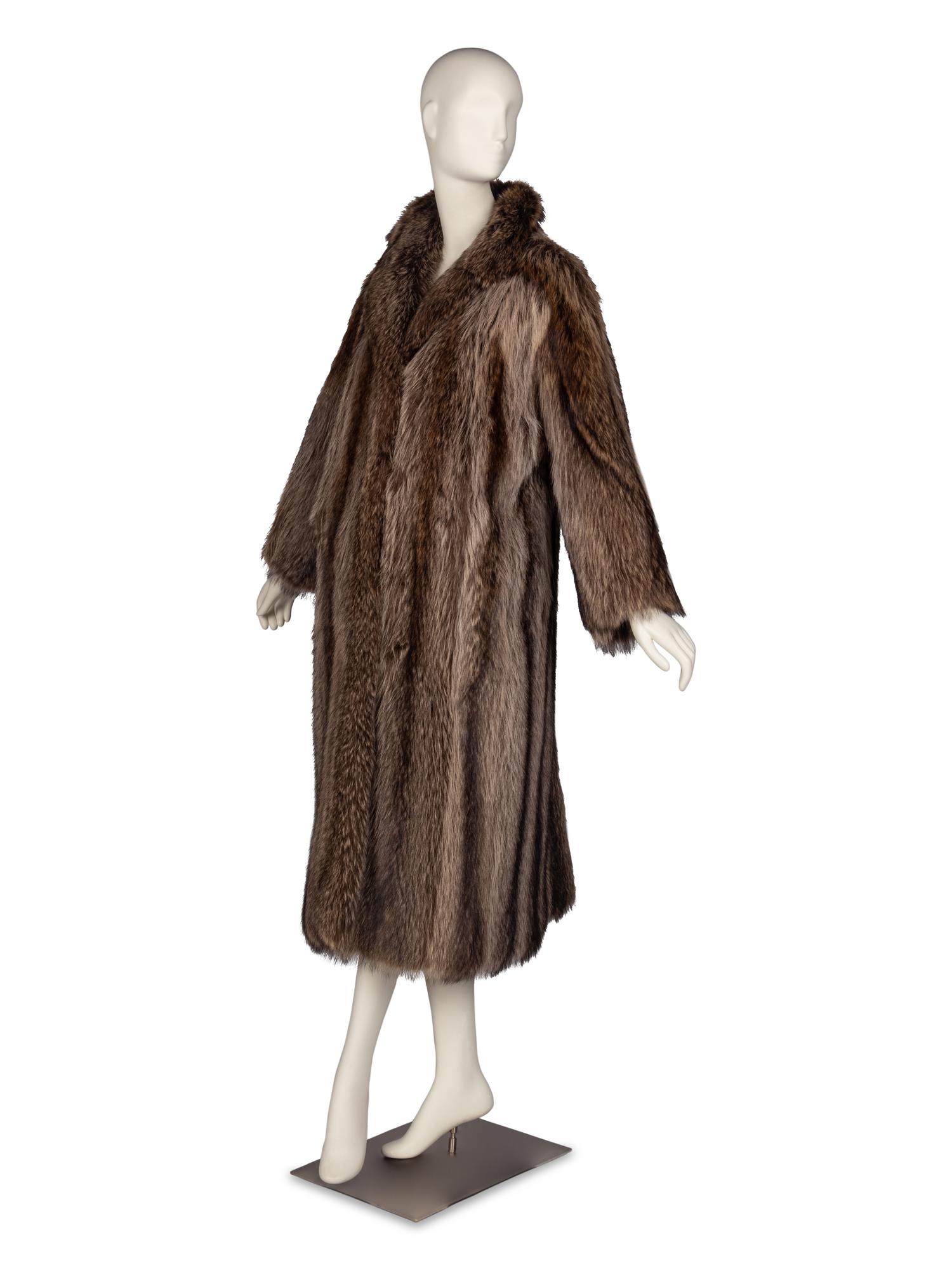 Carol and Irwin Ware Fur Salon, I. Magnin Raccoon Fur Coat