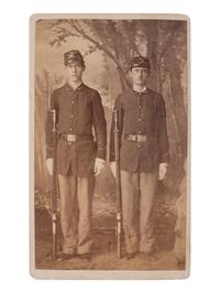 CHOATE, John N. (1848-1902), photog. CDV of two identified Indian Wars era soldiers. Carlisle, PA.