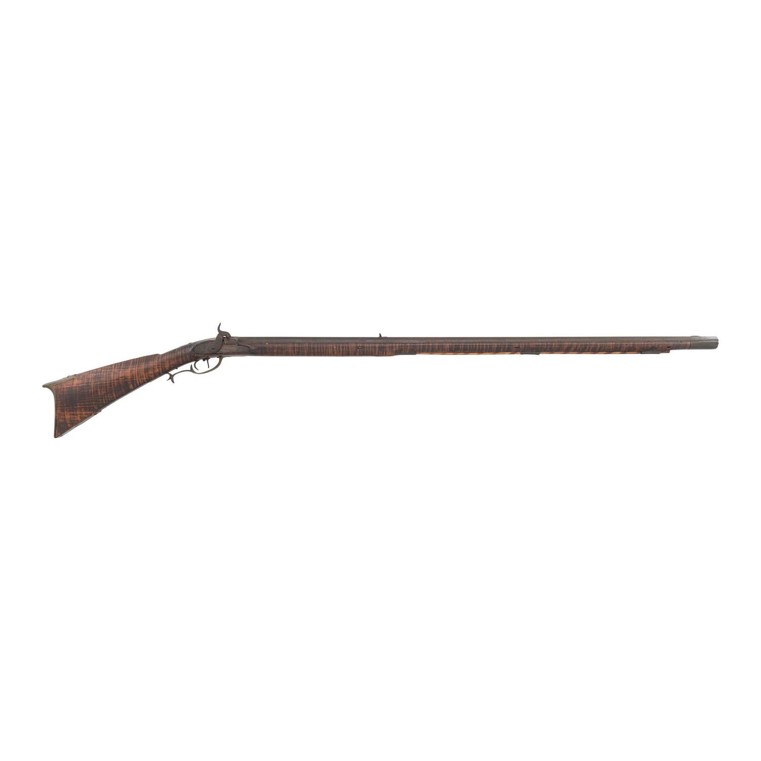D Fisher Marked Full Stock Percussion Rifle