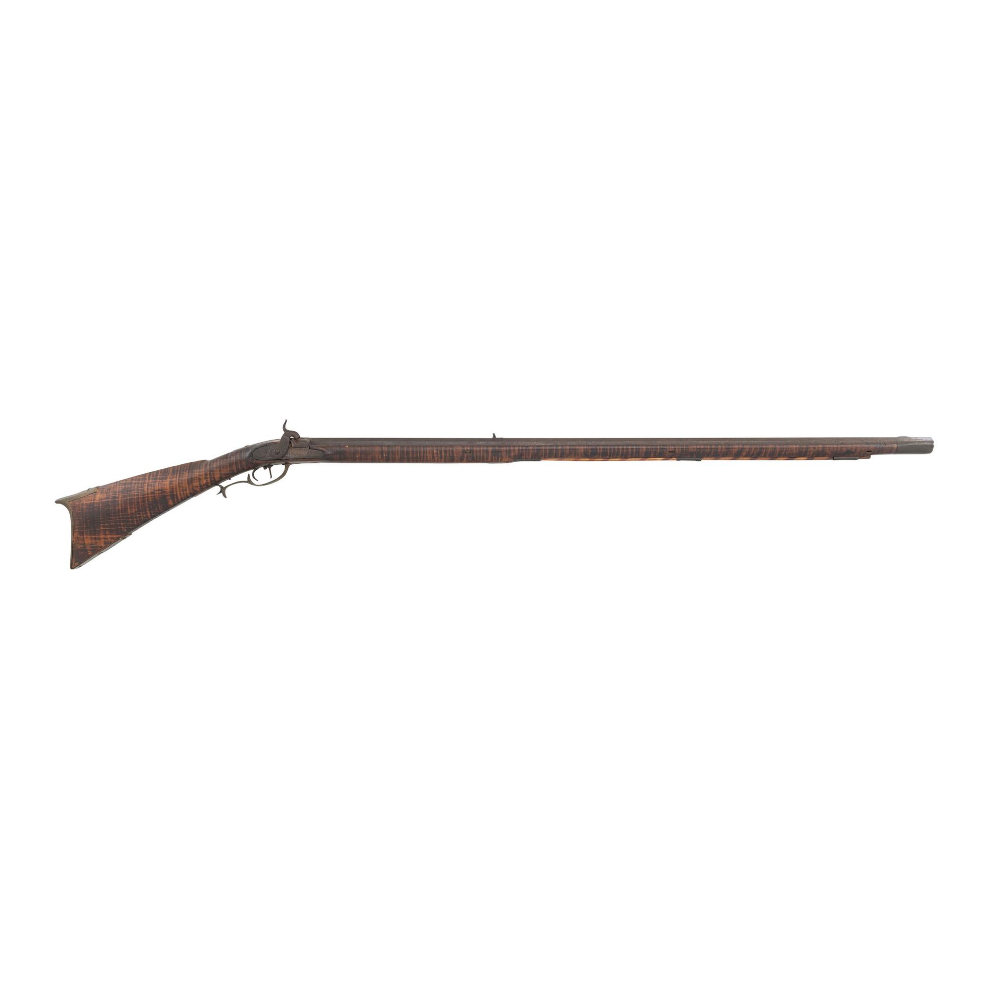 D Fisher Marked Full Stock Percussion Rifle