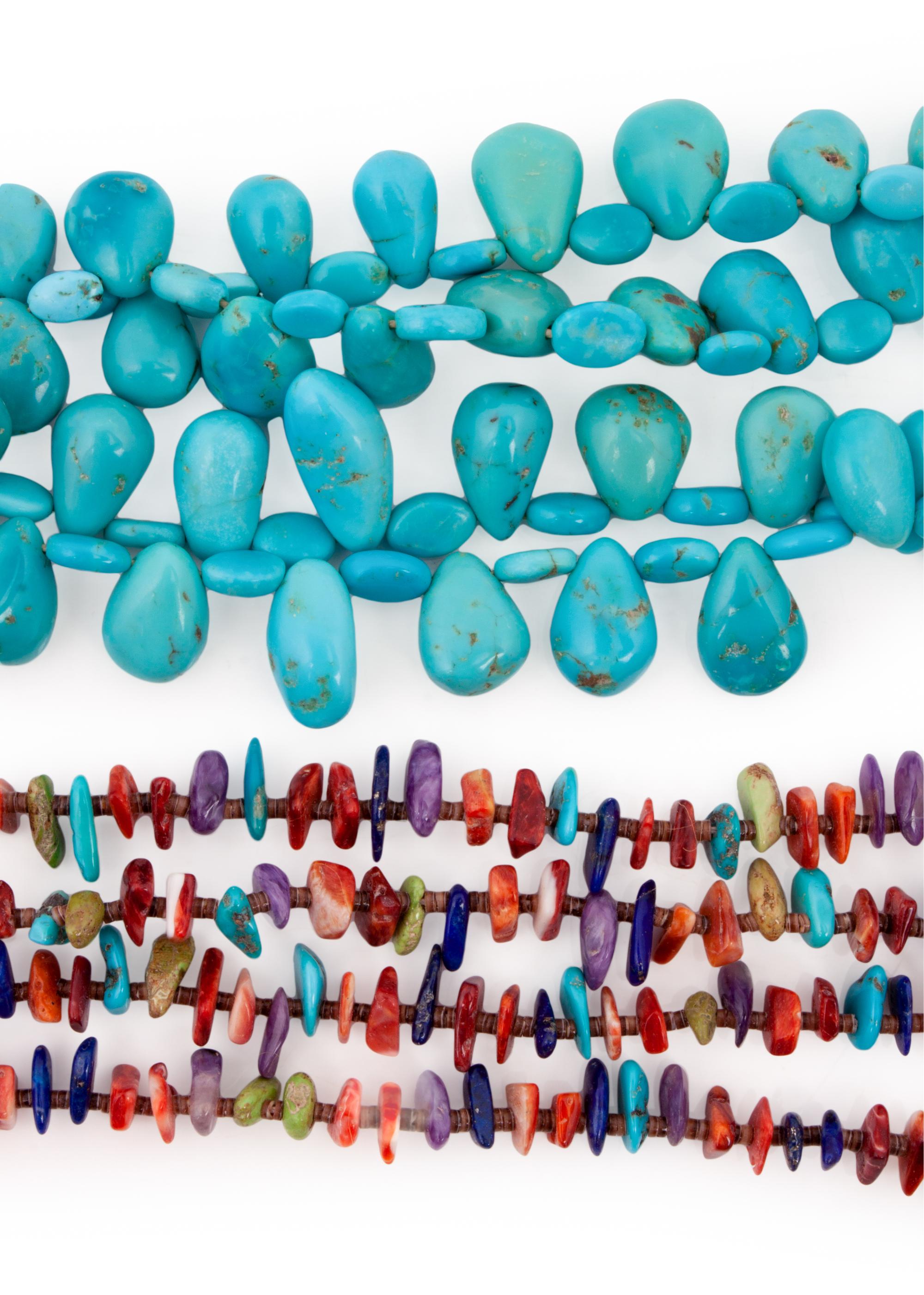 Four-Strand Turquoise Necklaces