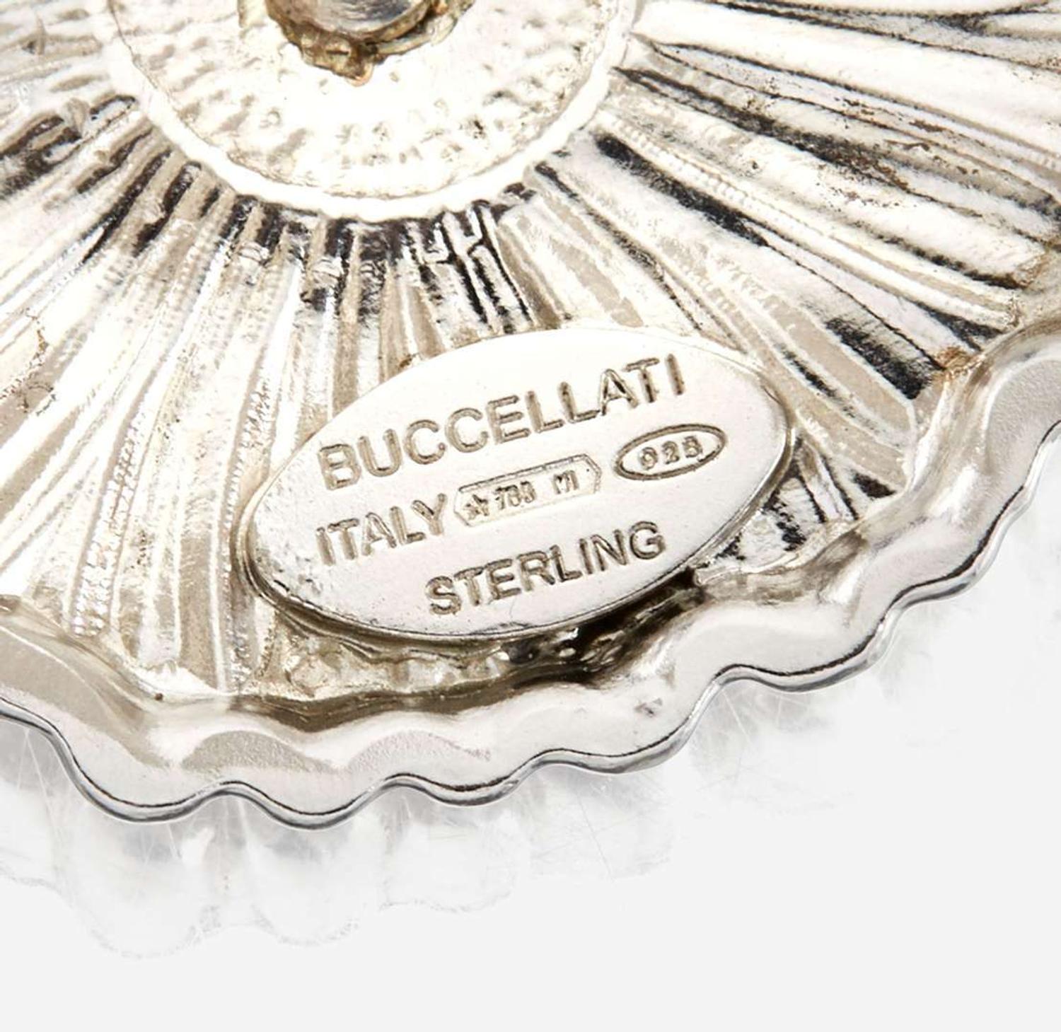 A Buccellati Sterling Silver, Vermeil, and Colored Diamond Cuff Bracelet Daisy