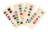 Collection of Fabric Swatch Production Cards, 1990-2000s
