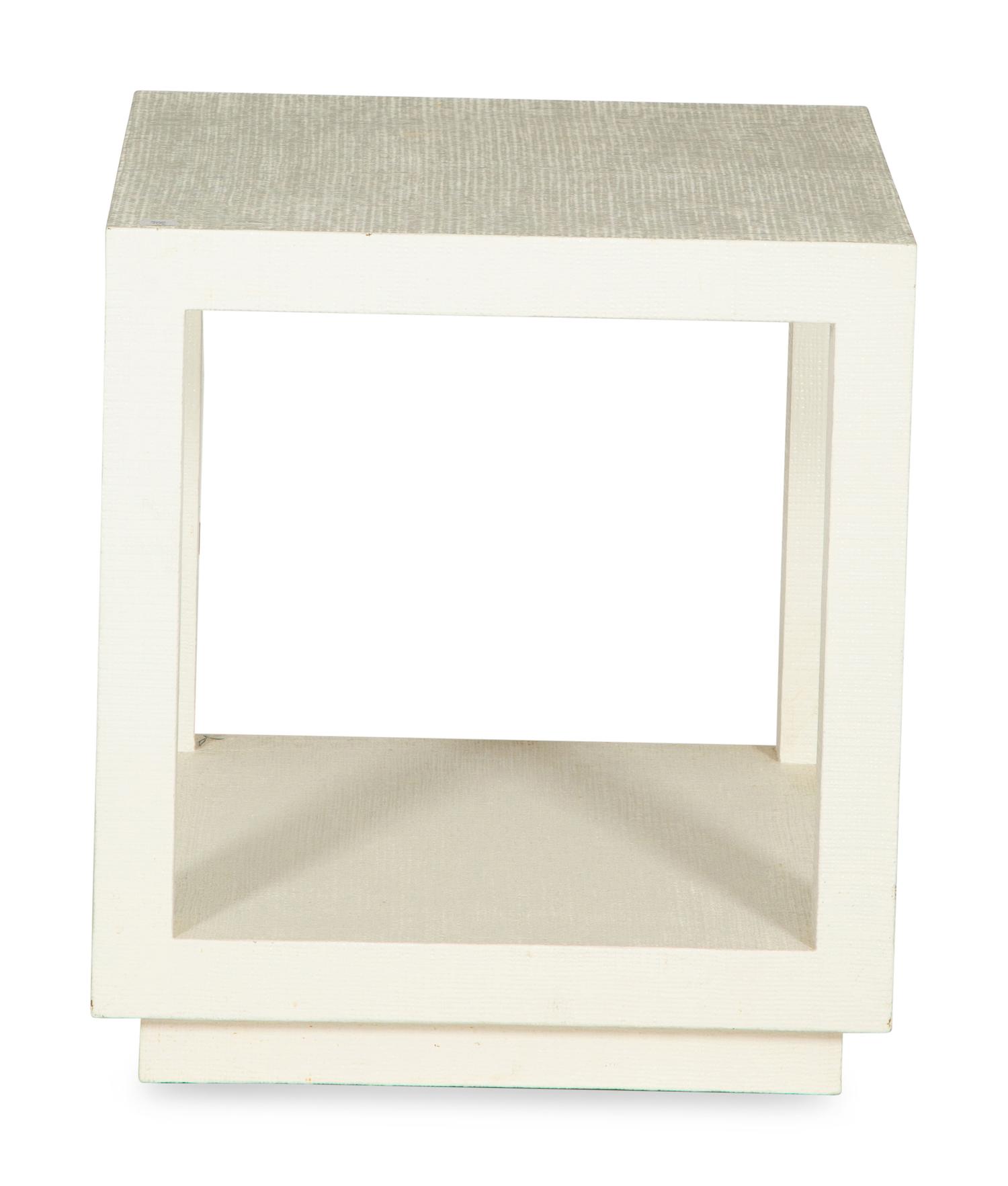 A Five-Piece Group of White Lacquered Furniture